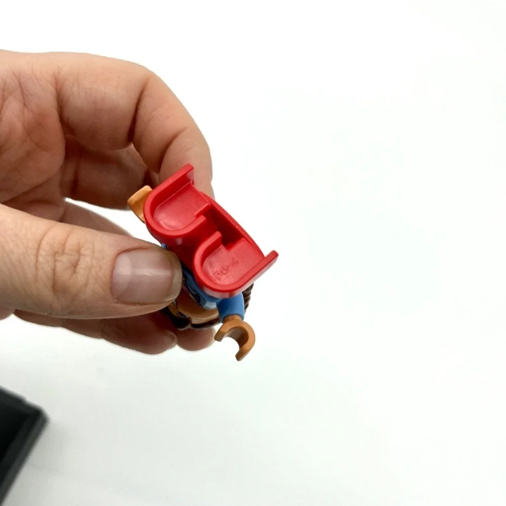 LEGO DUPLO Figure Girl Red Pants Blue Top Brown Hair Toy‎ Doll